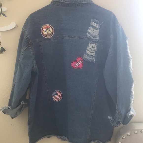 Denim jacket with patches - Picture 3 of 3